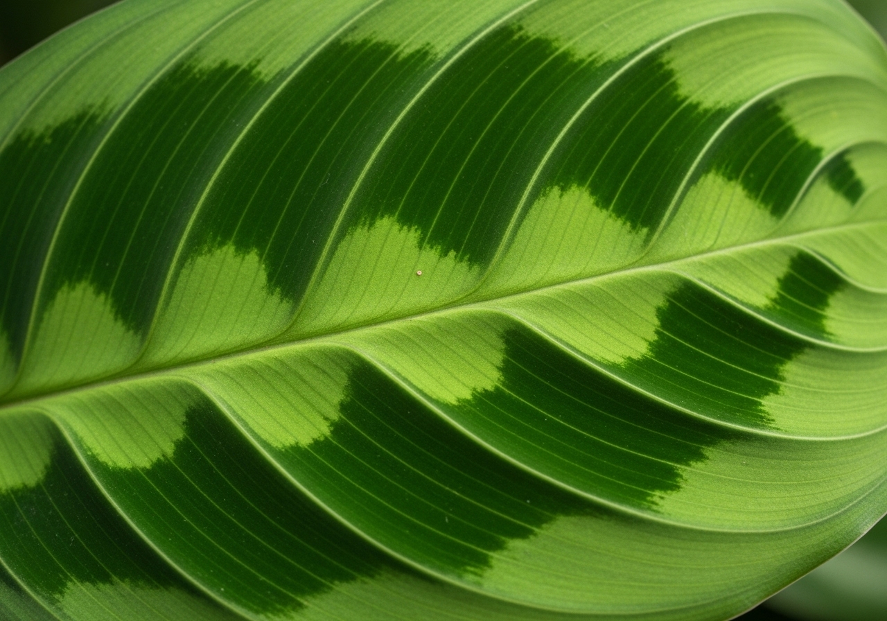 leaf of a prayer plant, macro lens, 60mm